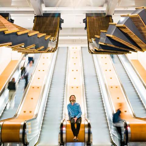 Wynyard Station Has an Epic New Hovering Concertina-Like Installation