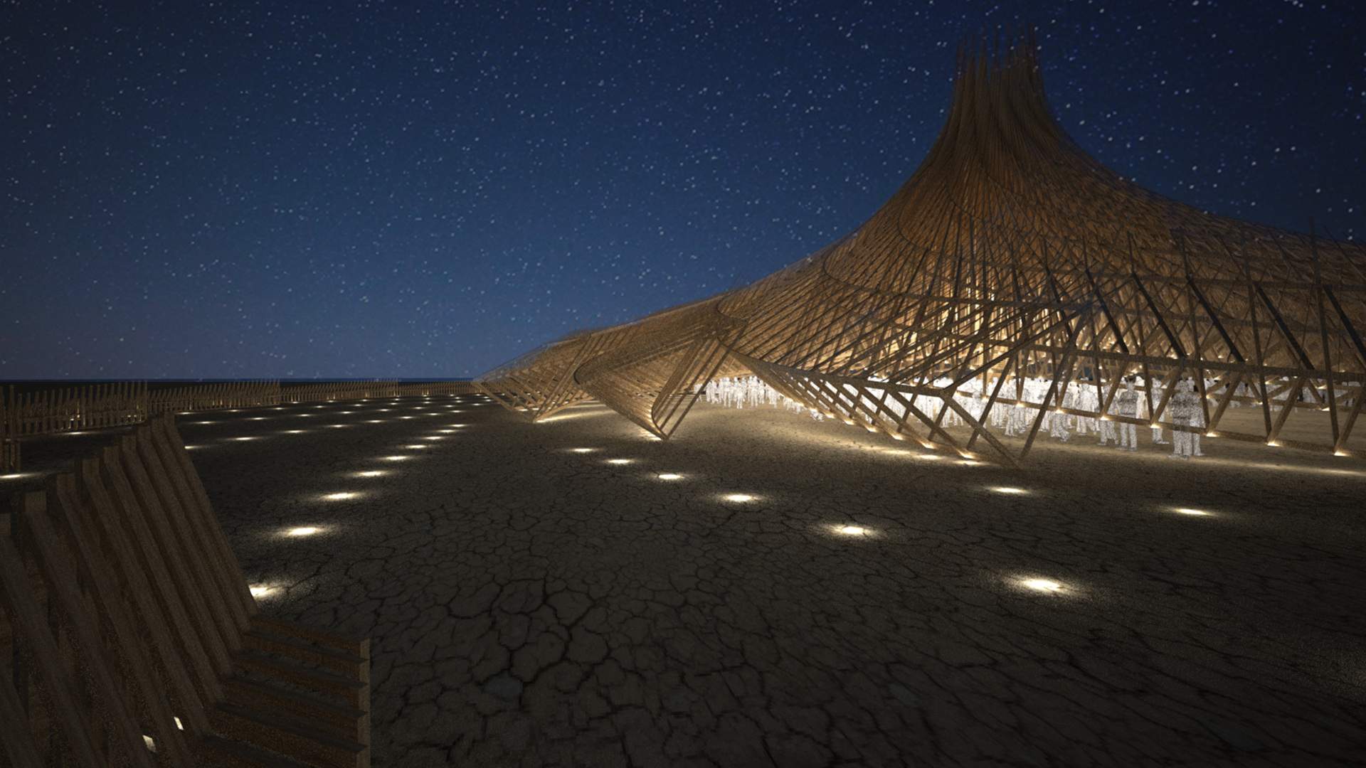 This Swirling Design Has Been Chosen as Burning Man's 2018 Temple