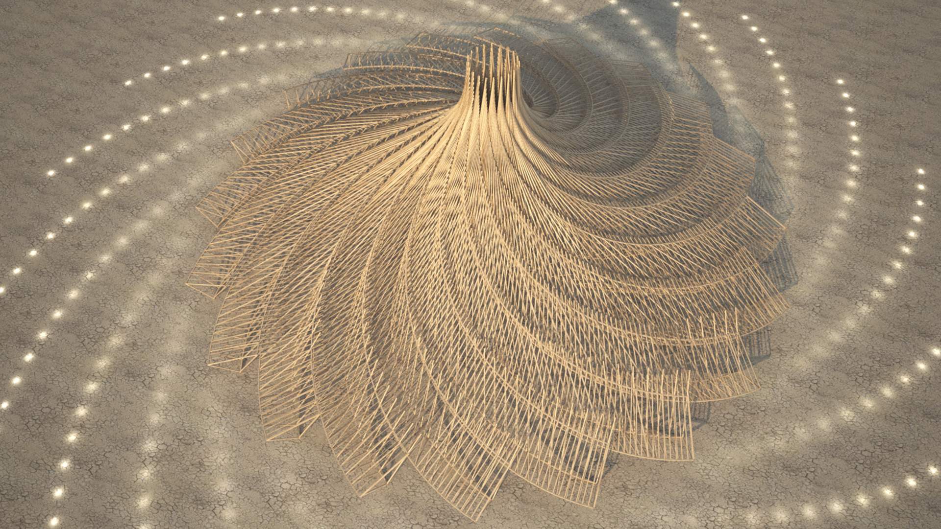 This Swirling Design Has Been Chosen as Burning Man's 2018 Temple