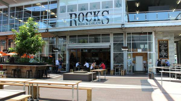 the exterior (and outdoor seats) at Rocks Brewing Co - one of the best Sydney brewery bars