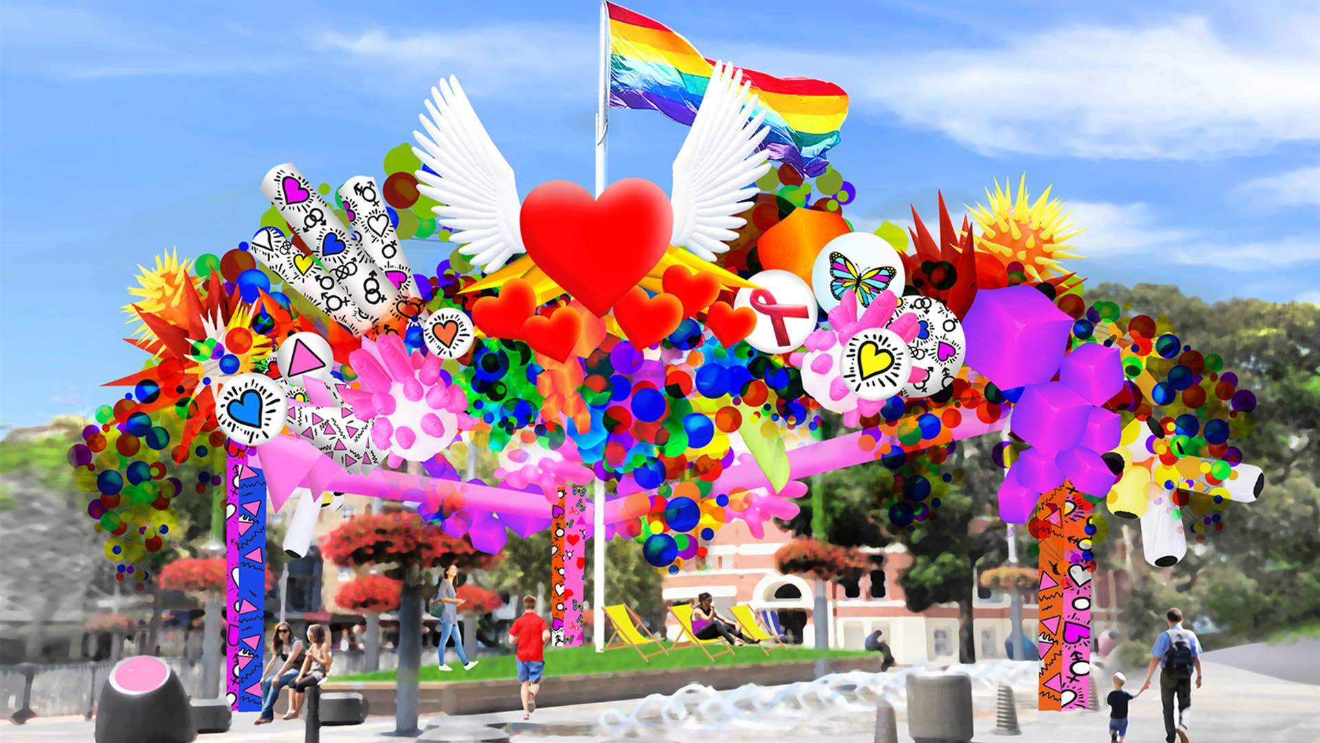 Taylor Square Is Getting a Flamboyant Inflatable Art Installation to Commemorate Mardi Gras