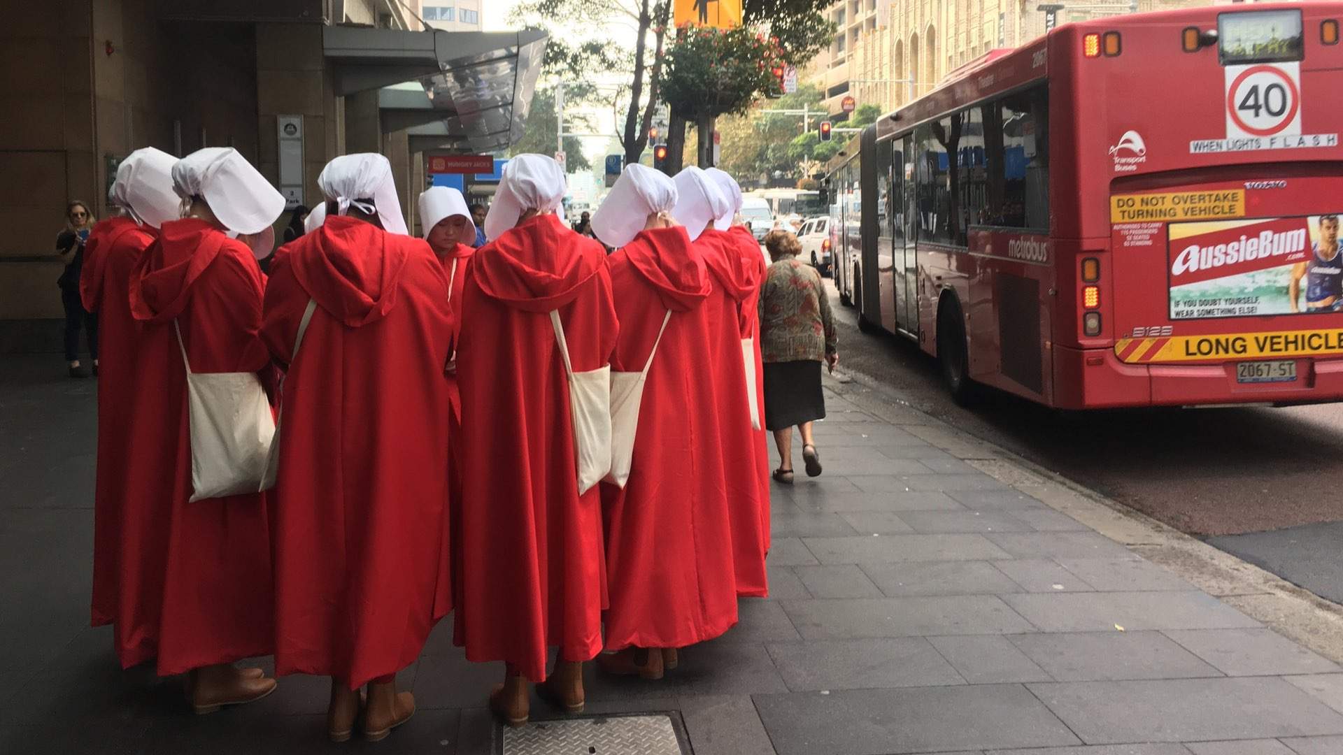 A Group of Handmaids Are Freaking Out Sydneysiders to Promote 'The Handmaid's Tale' Season Two