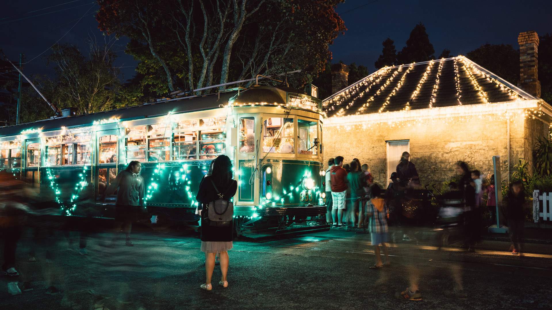 Christmas Lights at MOTAT Concrete Playground