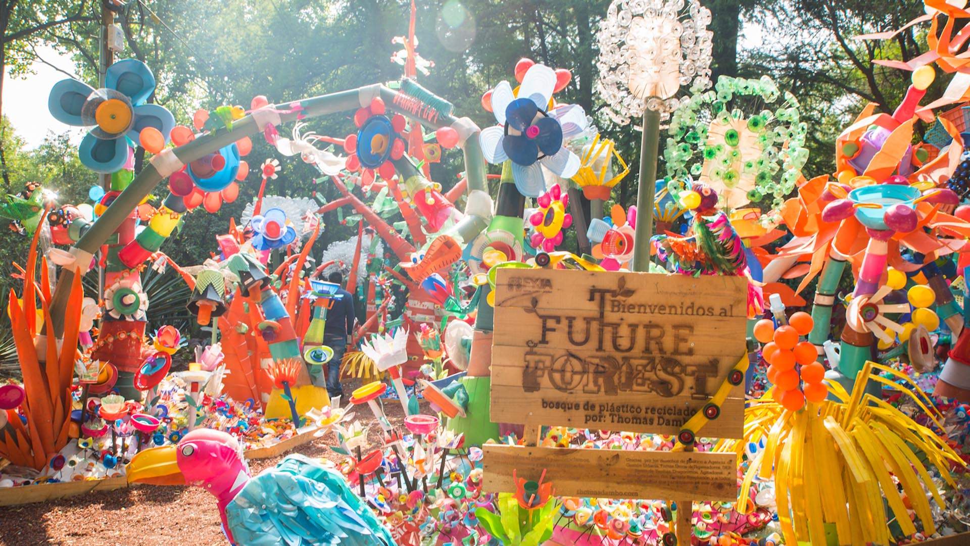 This Colourful Forest Installation Is Entirely Made Out of Discarded Plastics