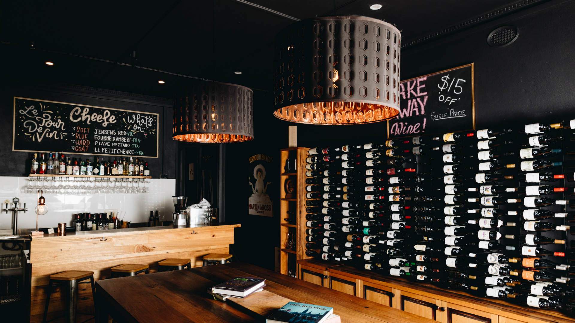 the main bar and dining room at hampton wine co - one of the best wine bars in melbourne