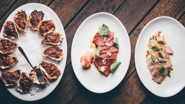 A selection of seafood dishes at Chophouse, sydney