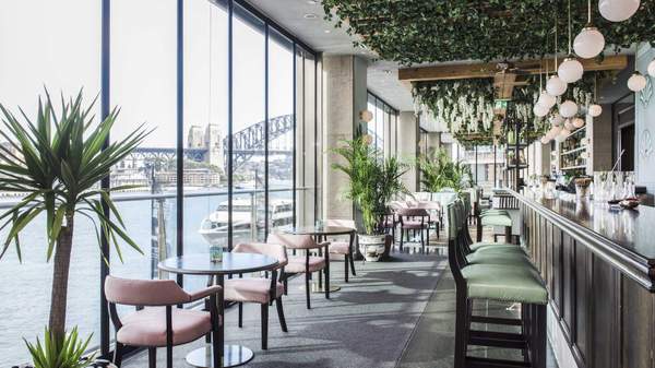 Hacienda bar with views over Circular Quay in Sydney