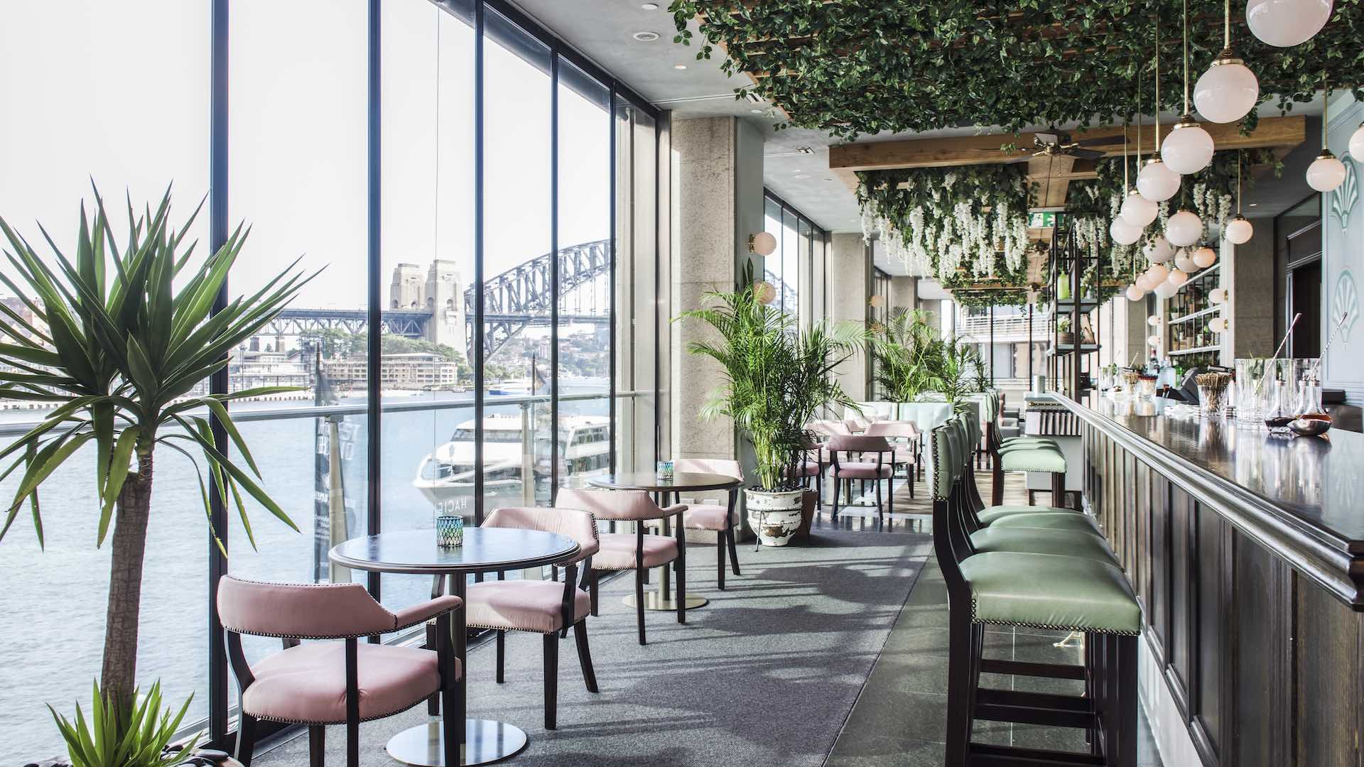 Hacienda bar with views over Circular Quay in Sydney