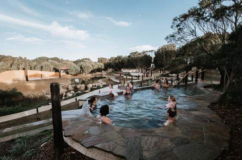 Peninsula Hot Springs in Mornington - open on Christmas Day.