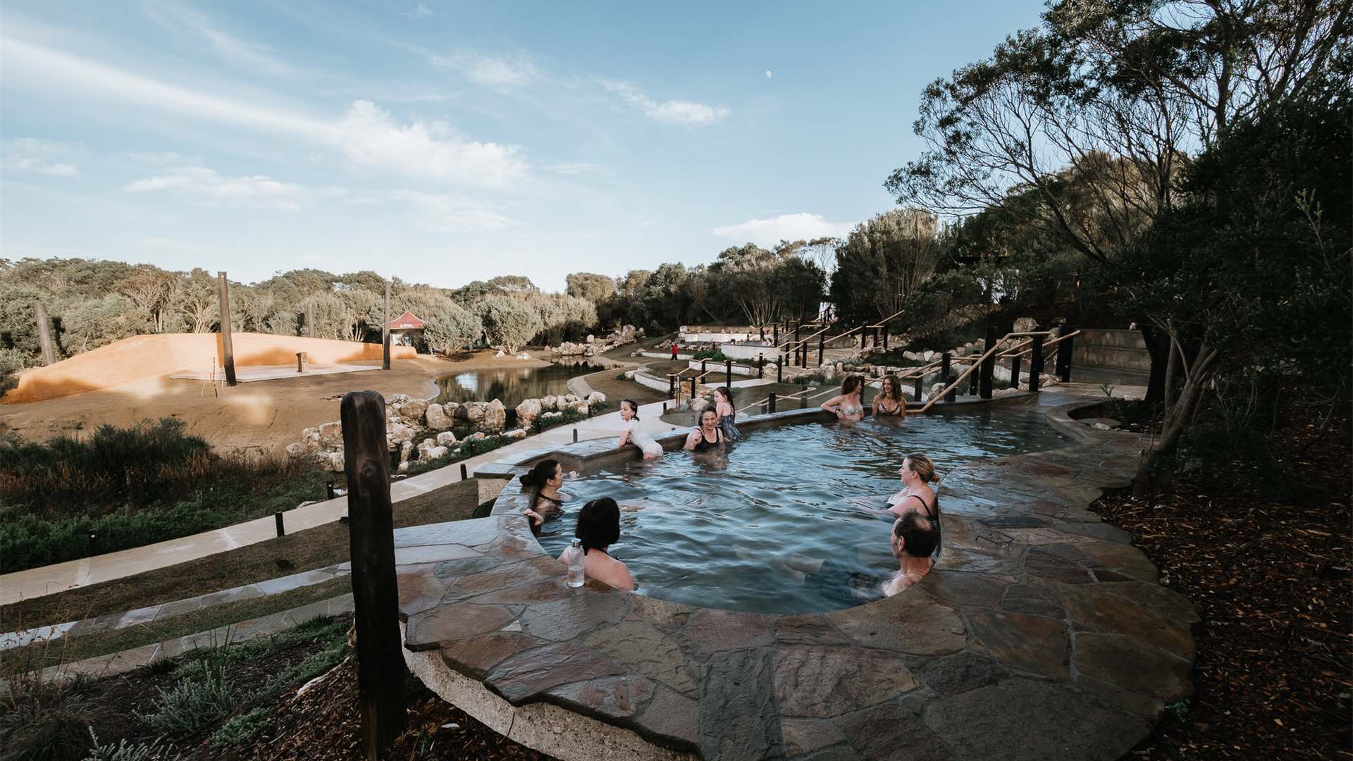 Peninsula Hot Springs in Mornington - open on Christmas Day.