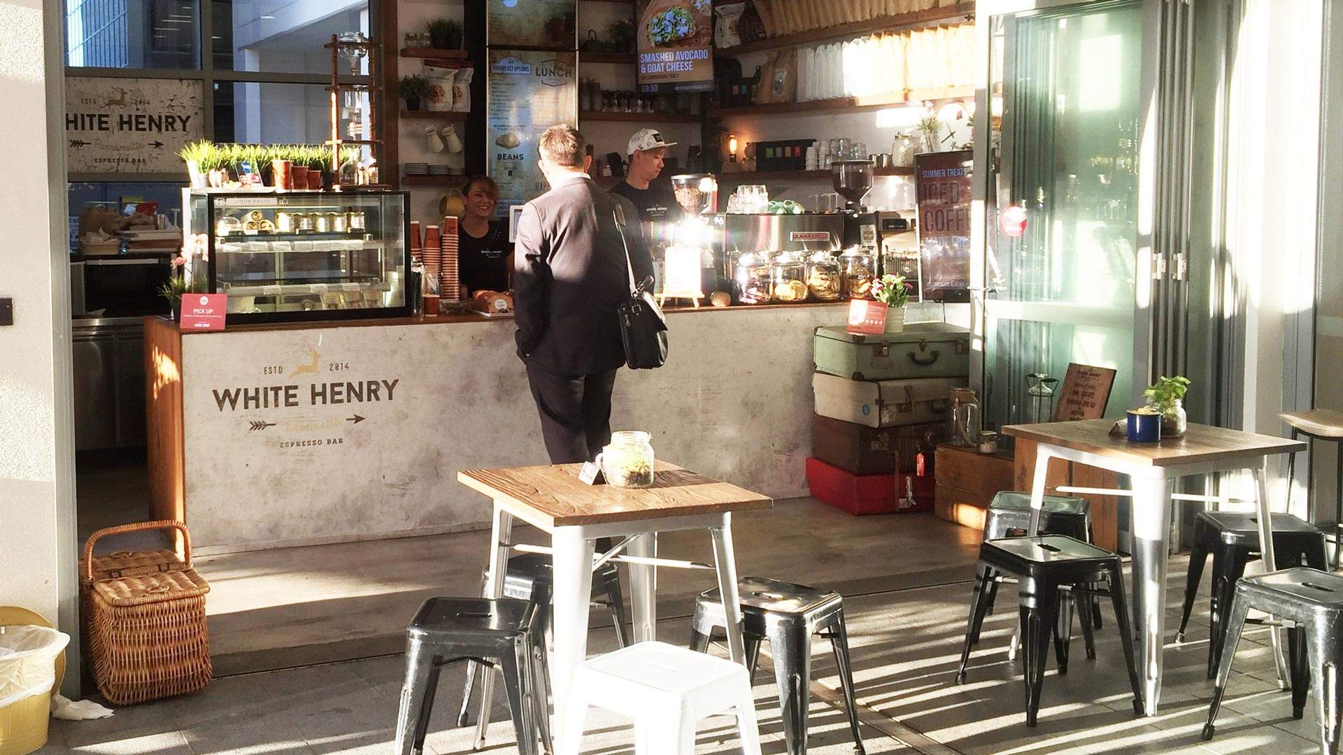 White Henry Espresso Bar
