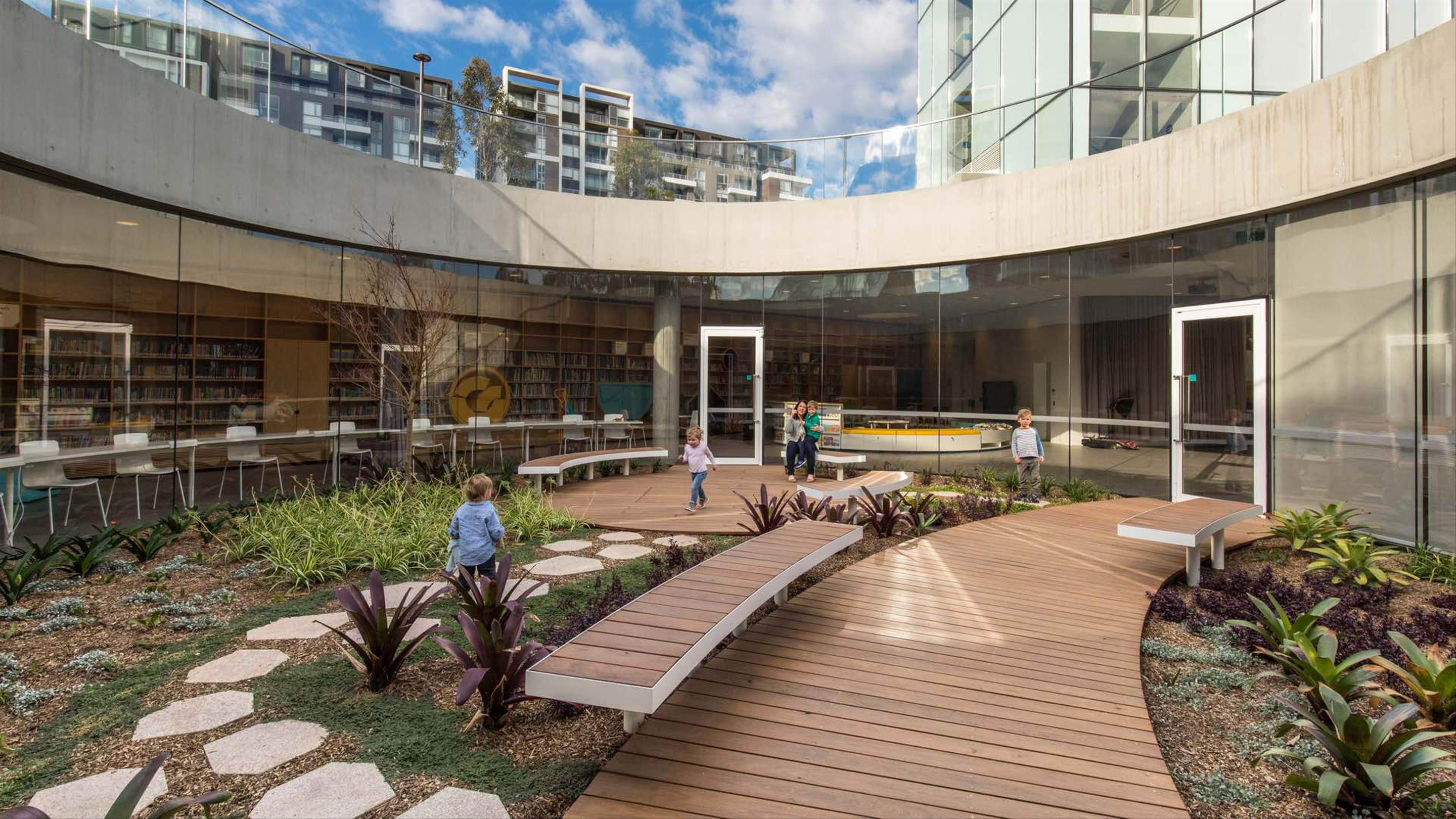 Library Green Ramp Green Square Has Scored a Futuristic New Library with a Plant-Filled ...