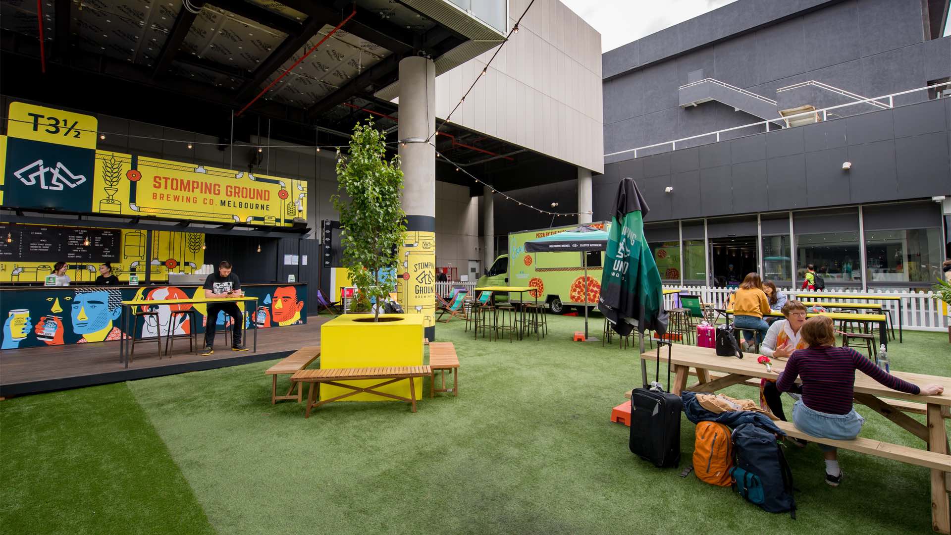 Stomping Ground Has Opened a Pop-Up Beer Garden at Melbourne Airport
