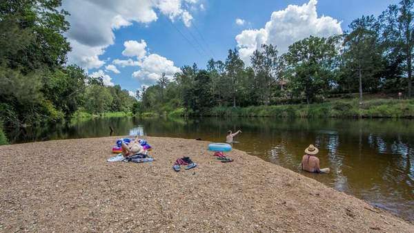 Bunya Crossing Reserve - one of the best Brisbane rivers for swimming in. 
