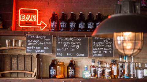 interior of 4 Pines Brewpub - Sydney brewery - manly