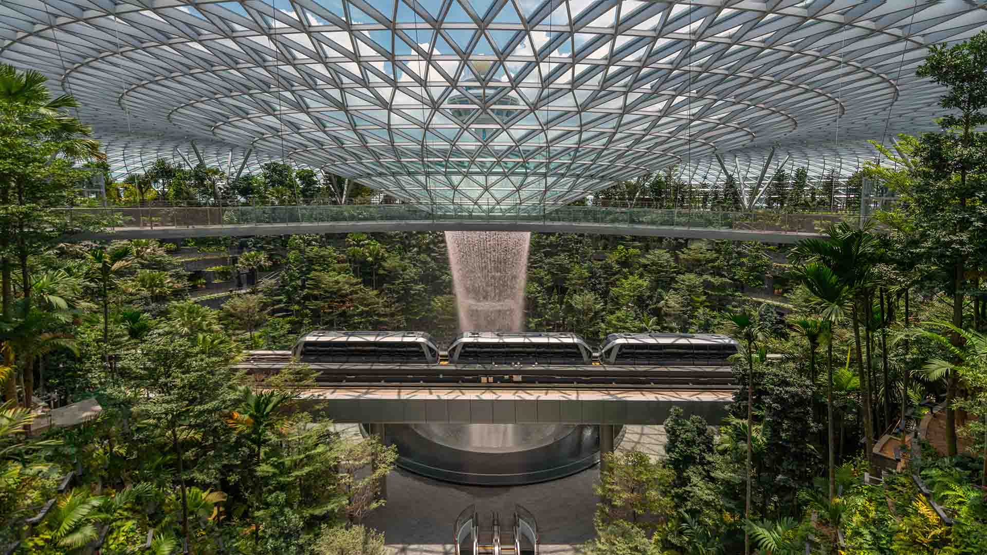 The World's Tallest Indoor Waterfall Is Now Open Inside Singapore's Changi Airport