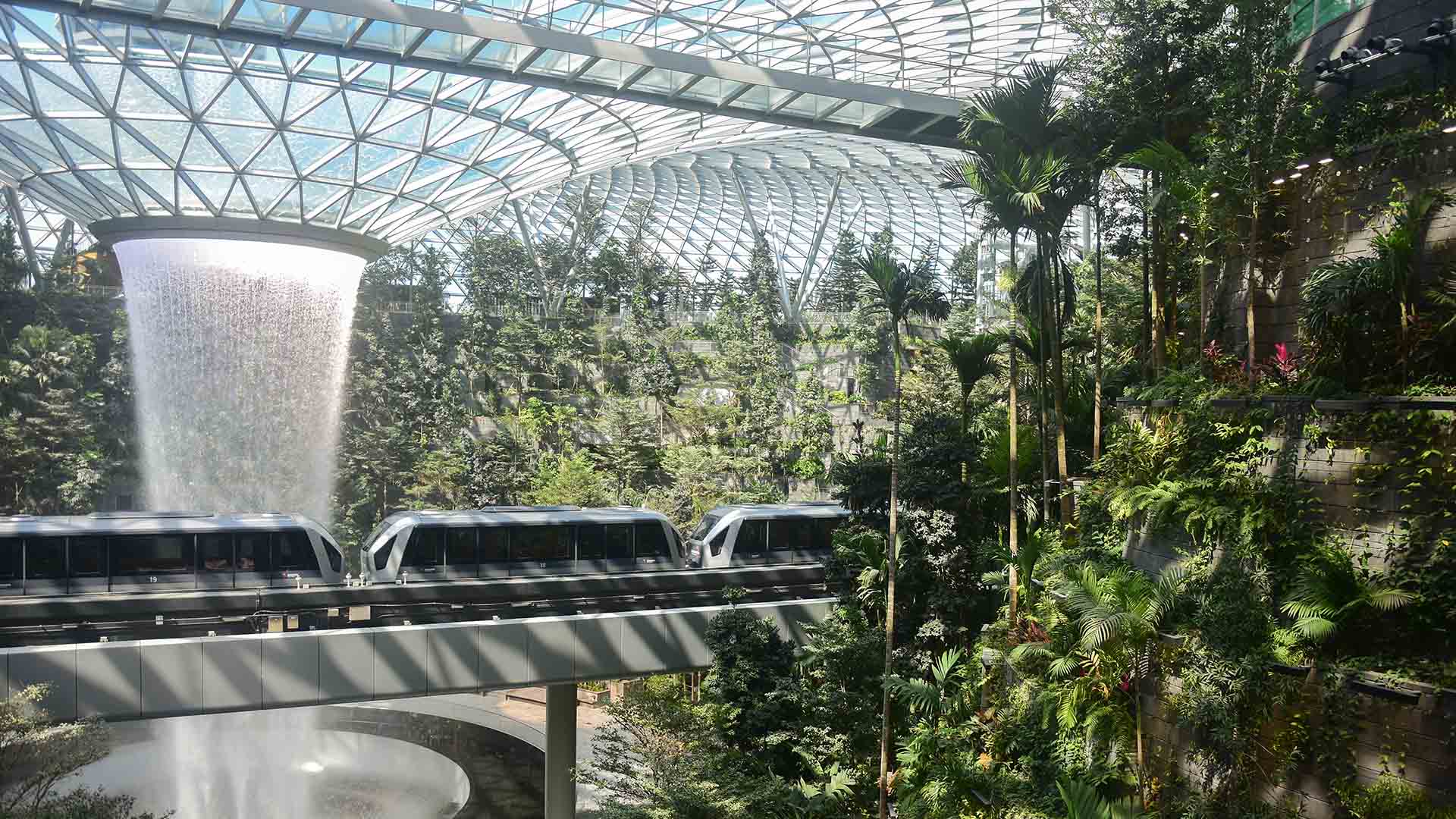 The World's Tallest Indoor Waterfall Is Now Open Inside Singapore's Changi Airport