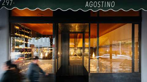 the exterior of Agostino - one of the best wine bars in Melbourne