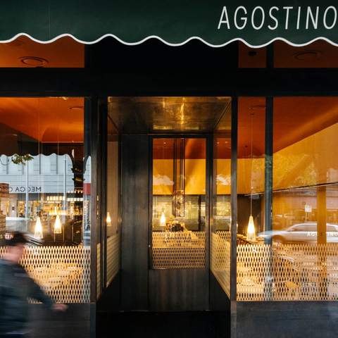 the exterior of Agostino - one of the best wine bars in Melbourne