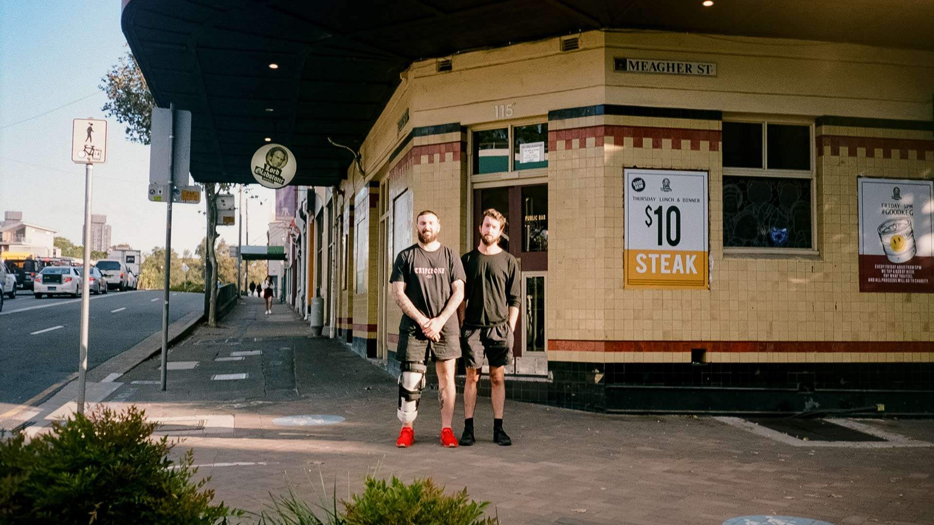 Ben Johnson and Mitch Crum outside their pub The lord Gladstone - one of the best pubs in Sydney.