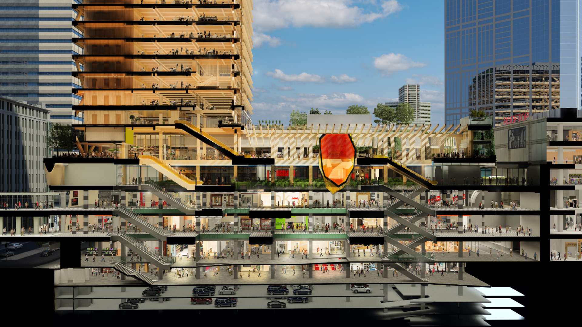 Melbourne Central Could Be Getting Its Own Open-Air Rooftop Filled with Art and Food Stalls