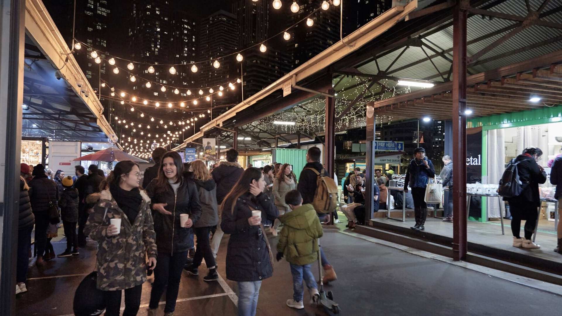 The Queen Victoria Market's Fairy Light-Lit String Bean Alley Has Reopened with 26 Shops