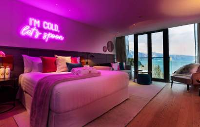 Background image for A Halo Top-Themed Hotel Suite with All-You-Can-Eat Ice Cream Is Popping Up in Queenstown