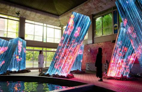 Teamlab's Latest Eye-Popping Site Combines Historic Ruins, Dazzling Digital Art and a Sauna