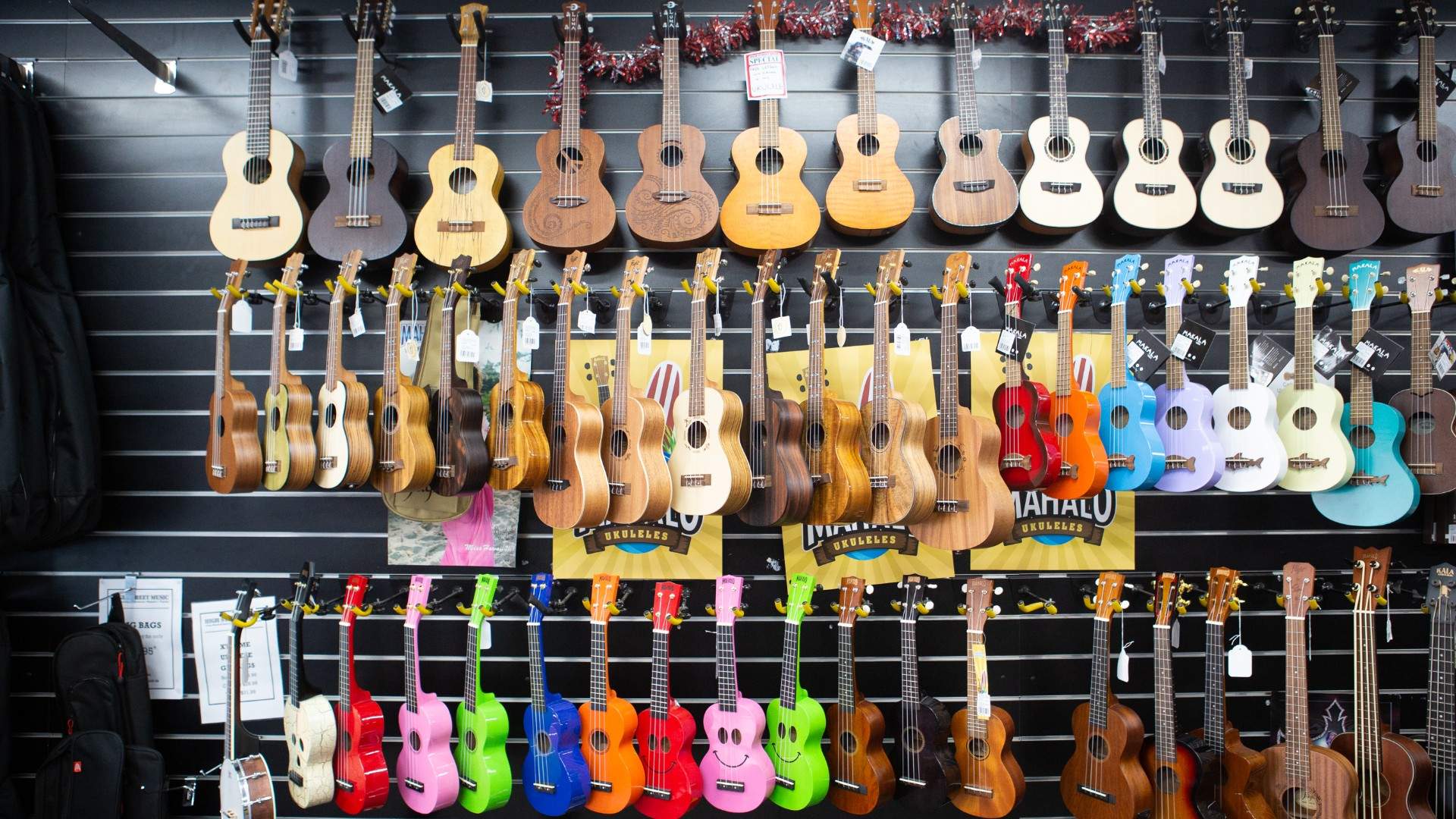 Guitars and ukuleles at High Street Music Penrith