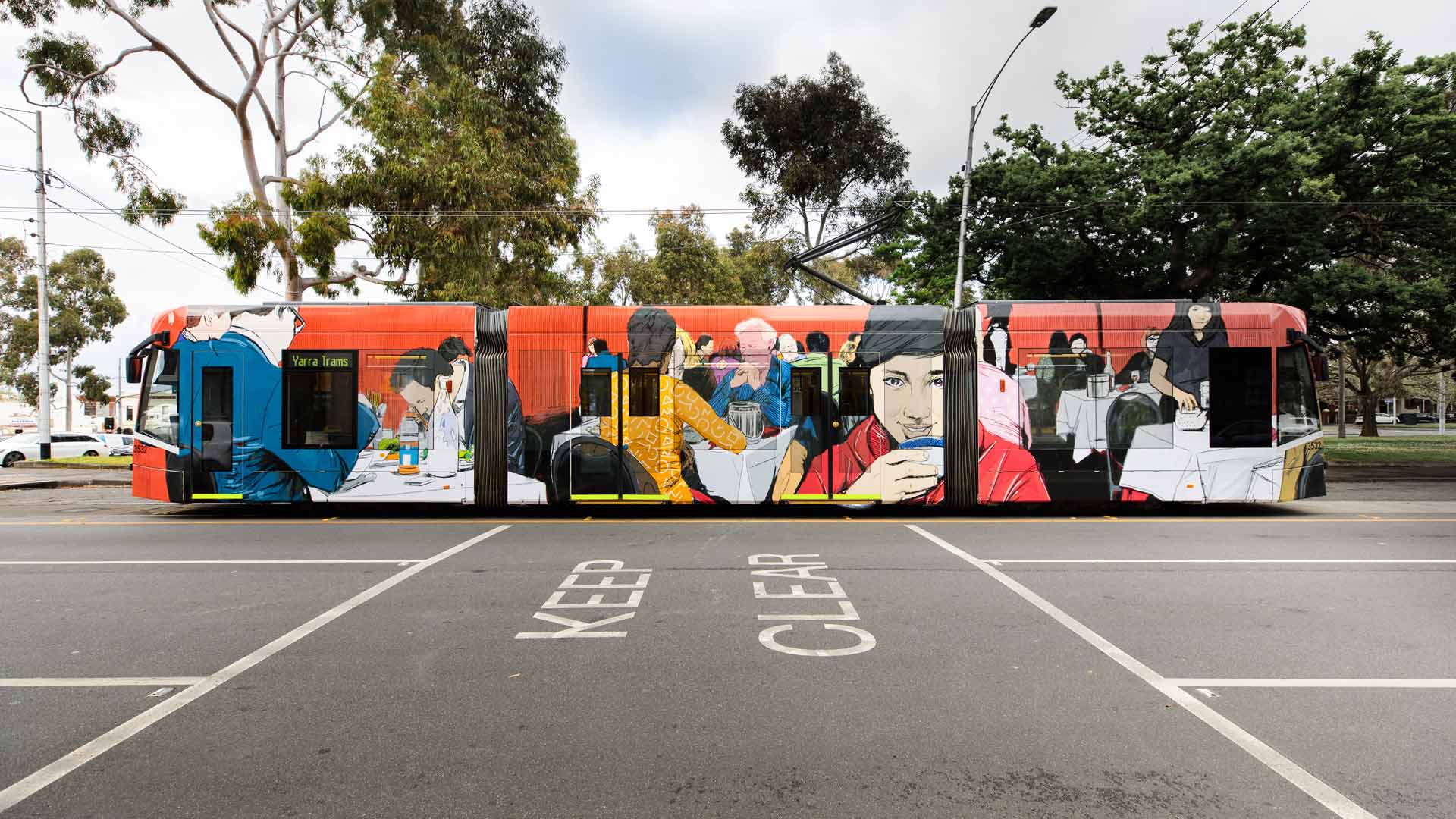 A Tram Covered with a Melbourne Twist on 'The Last Supper' Is Now Rolling Around the City