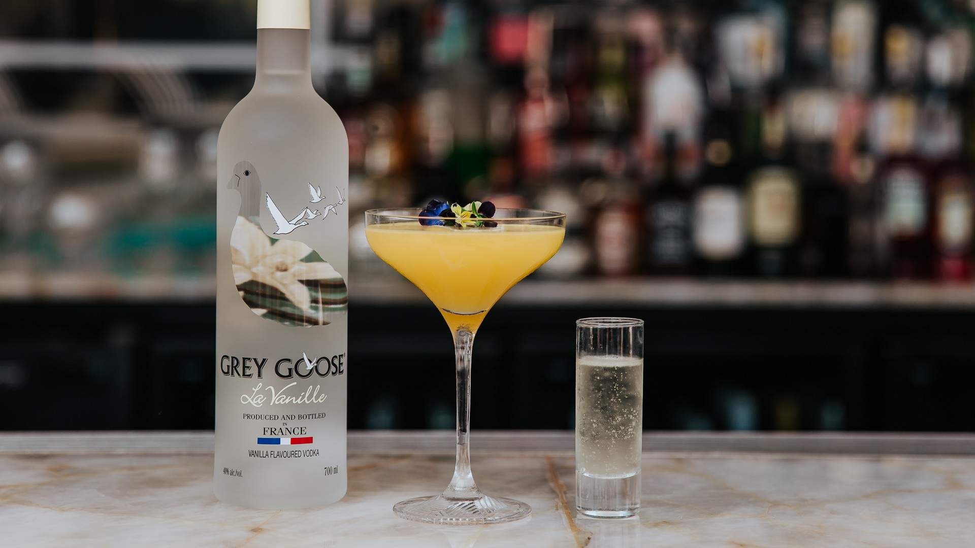 Pornstar Martini made with La Vanille Grey Goose vodka