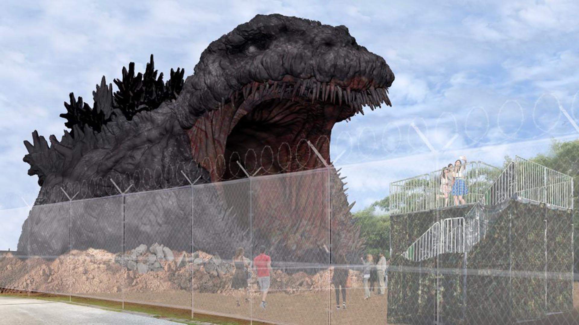 You'll Soon Be Able to Zoom Into a Life-Sized Godzilla Statue Via Zipline