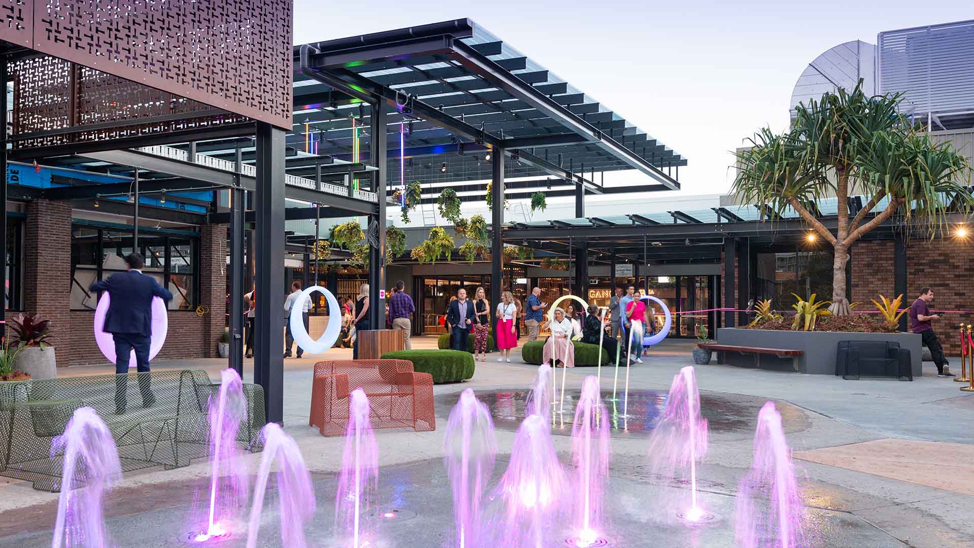 Upstairs at Toombul Is Brisbane's New Neon-Lit, Fountain-Filled Food Precinct