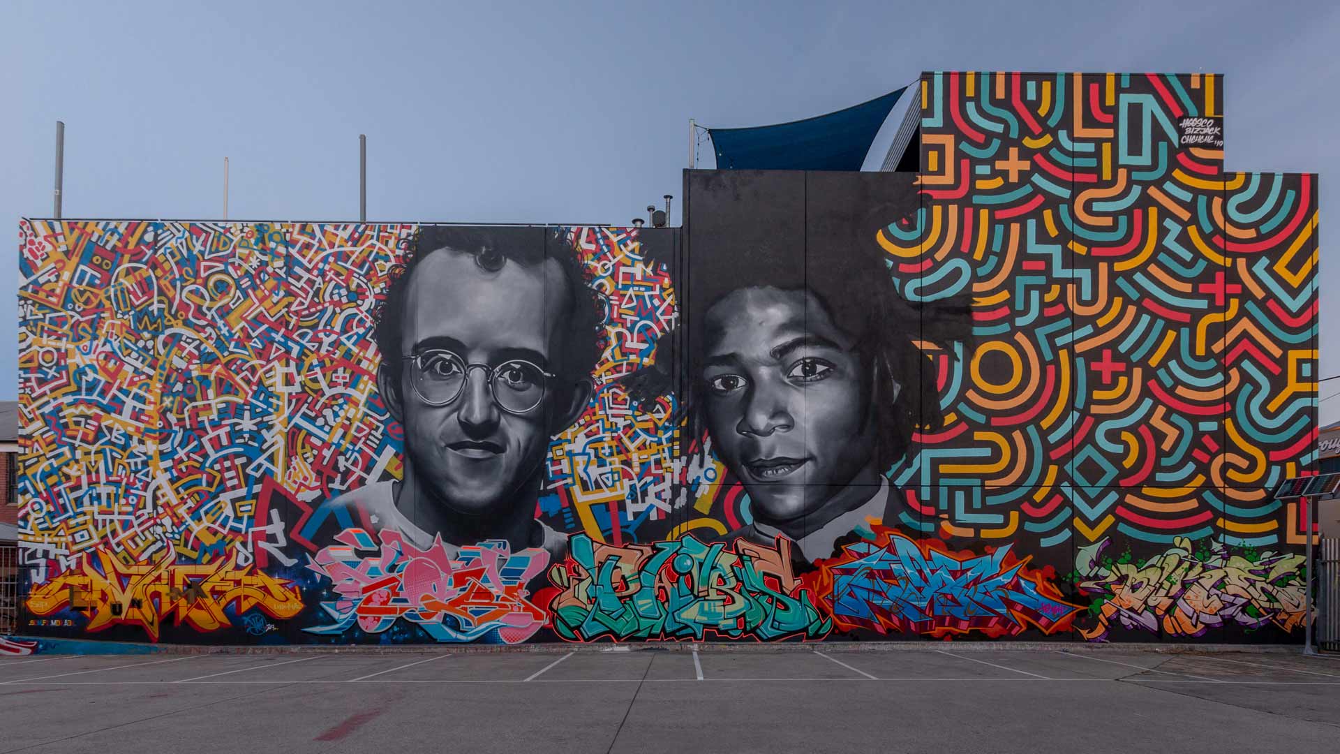 Collingwood Has a New 30-Metre-Wide Mural Dedicated to Keith Haring and Jean-Michel Basquiat