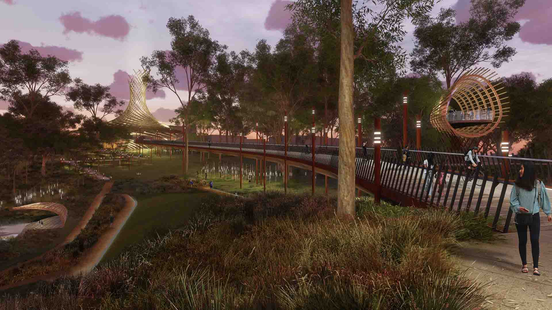 Brisbane's New 45-Hectare Inner-City Public Park Will Feature a Huge Lake and a High Ropes Course