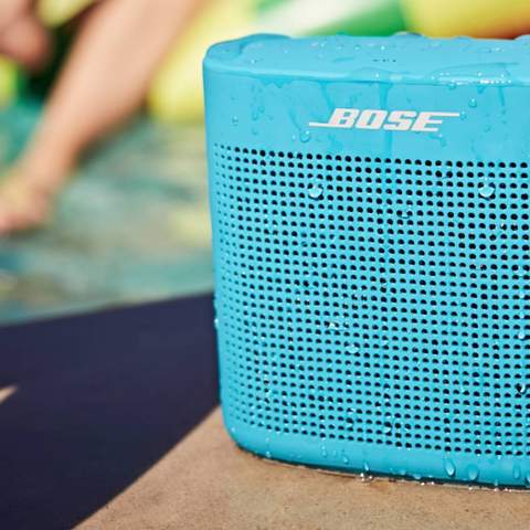 Bose speakers by the pool