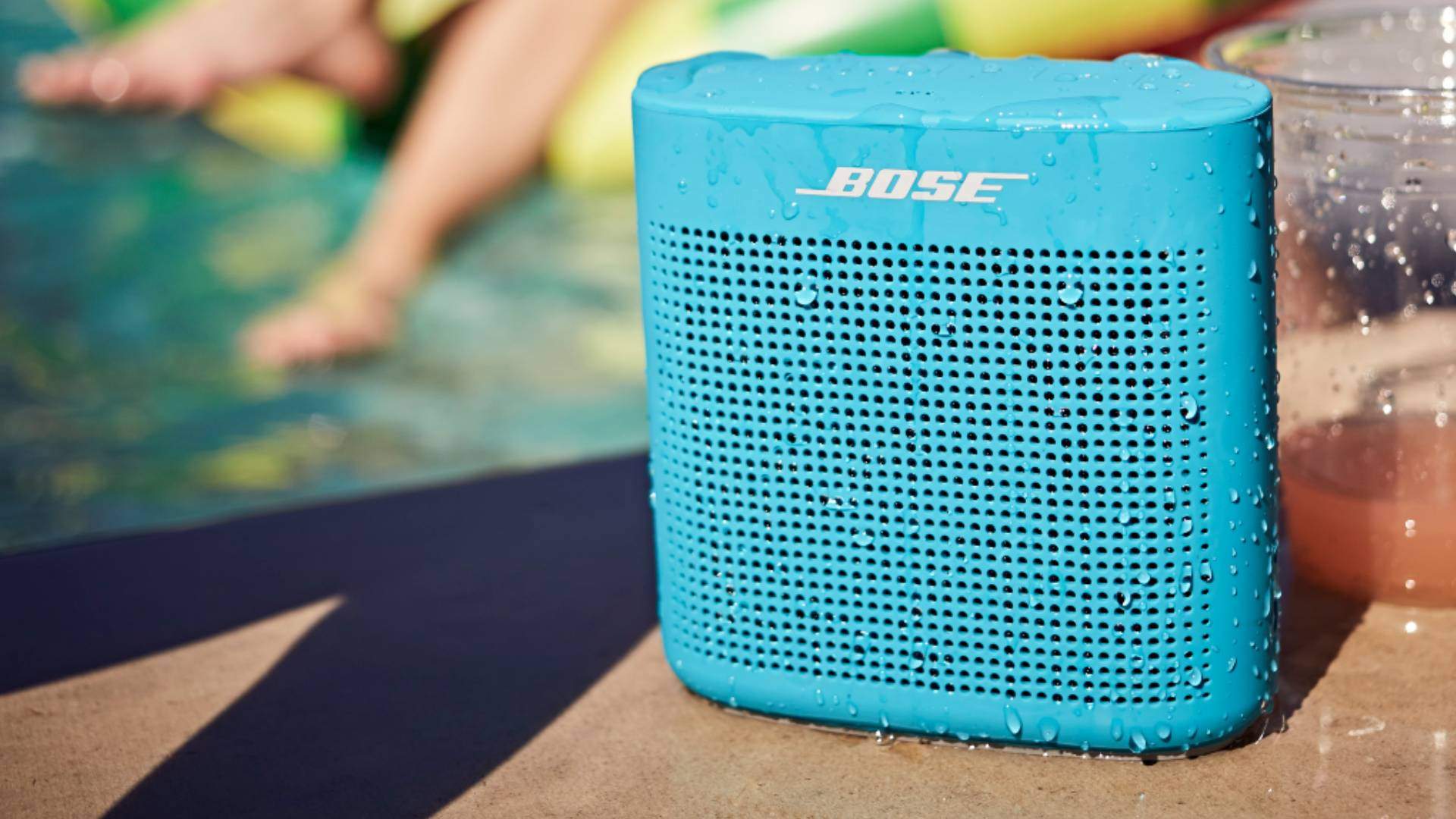 Bose speakers by the pool