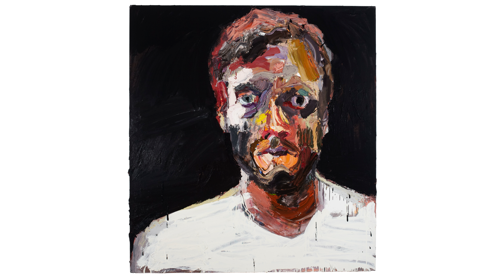 Ben Quilty painting 'Self portrait after Afghanistan' 2012