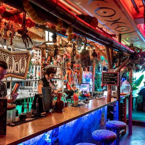 The Luwow Has Opened a Tiki Bar in the CBD with Leopard Print, Flaming Cocktails and Tacos