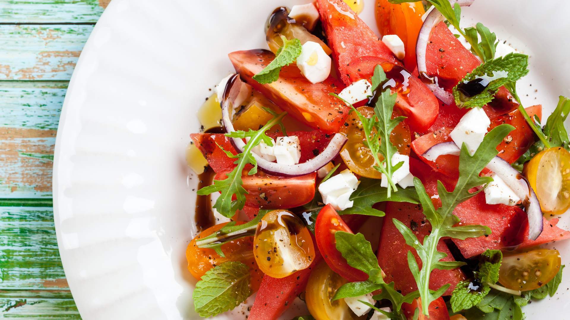 Watermelon and feta salad