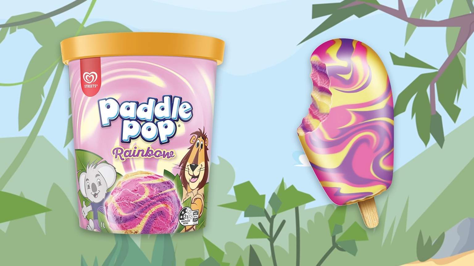 Tubs of Rainbow Paddle Pop and Bubble O'Bill Ice Cream Have Just Landed