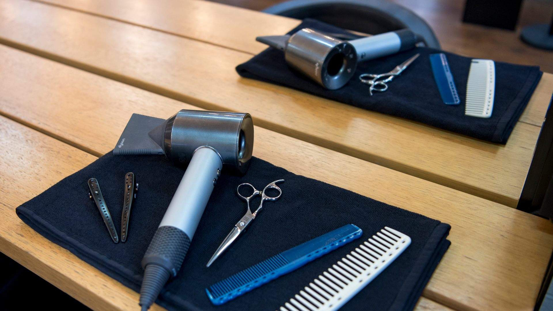 Hairdryer and combs at Academie Salon in Annandale