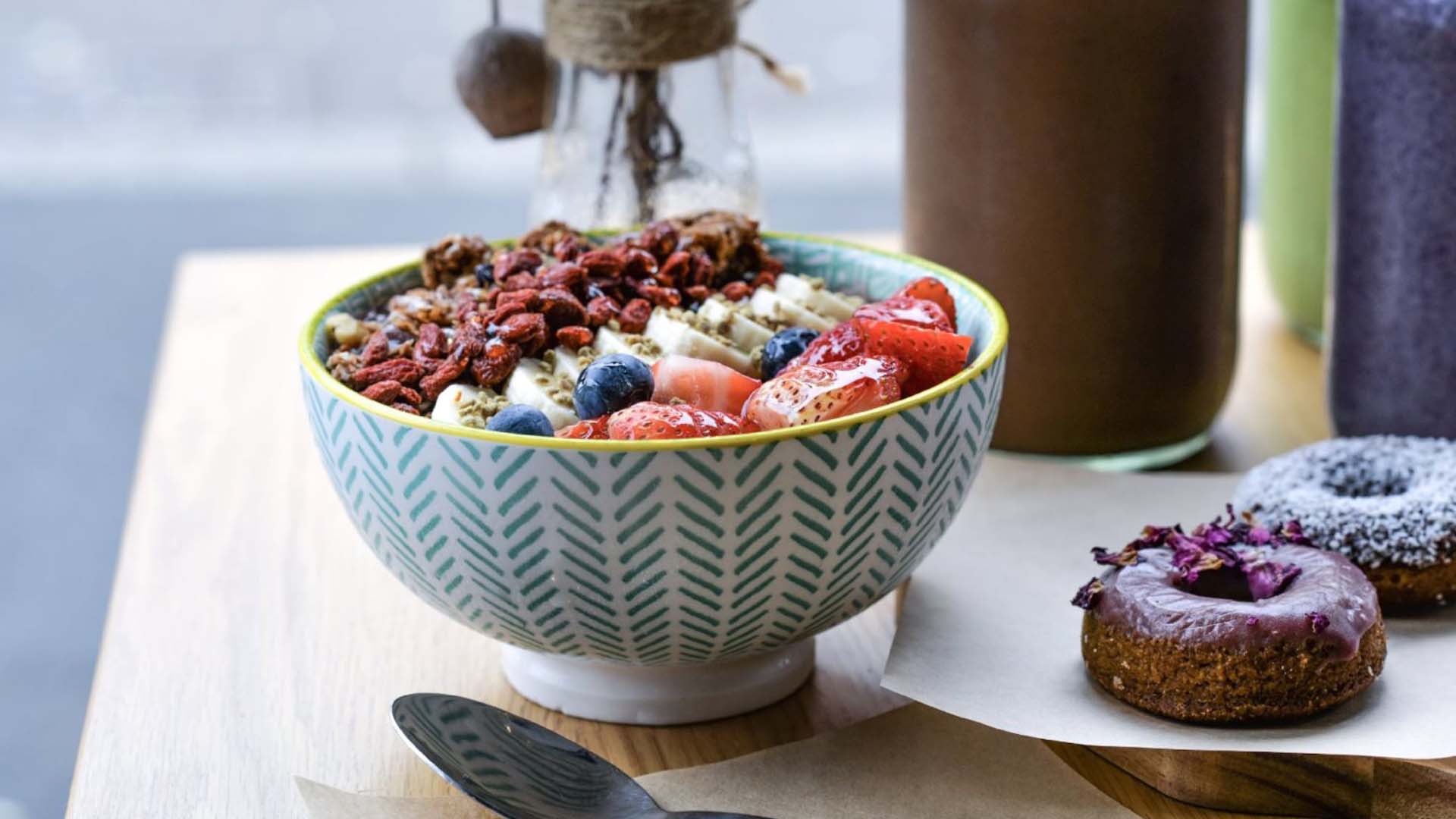 acai breakfast bowls from Bare Naked Bowls in Manly. Home to some of the best breakfast in Sydney.