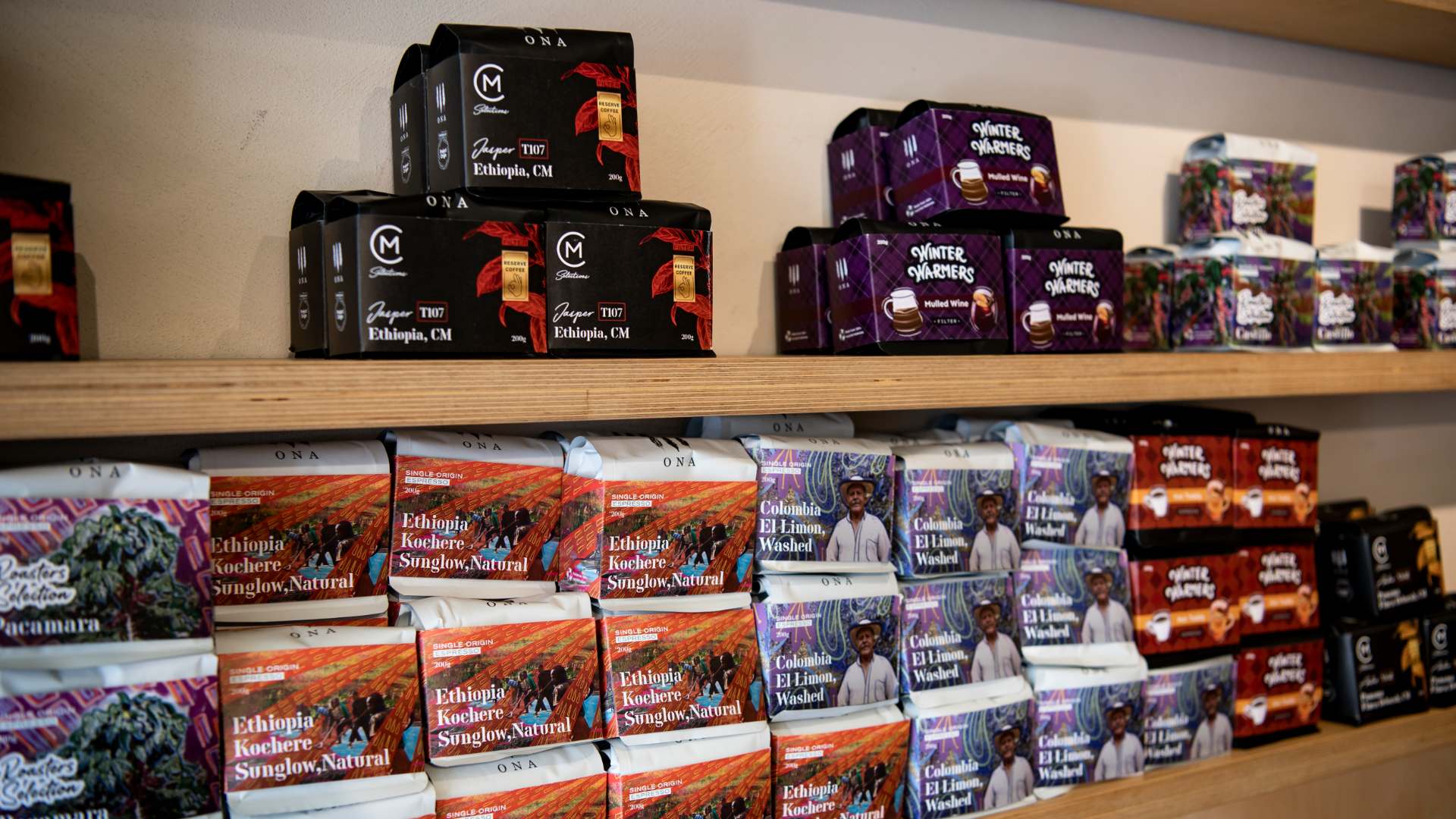 Packs of Ona Coffee at Ona Marrickville