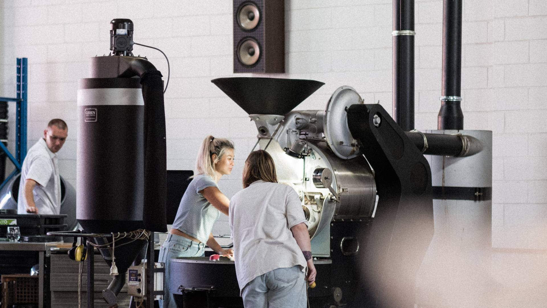 Coffee roasters at proud Mary in Collingwood - Melbourne Cafe.