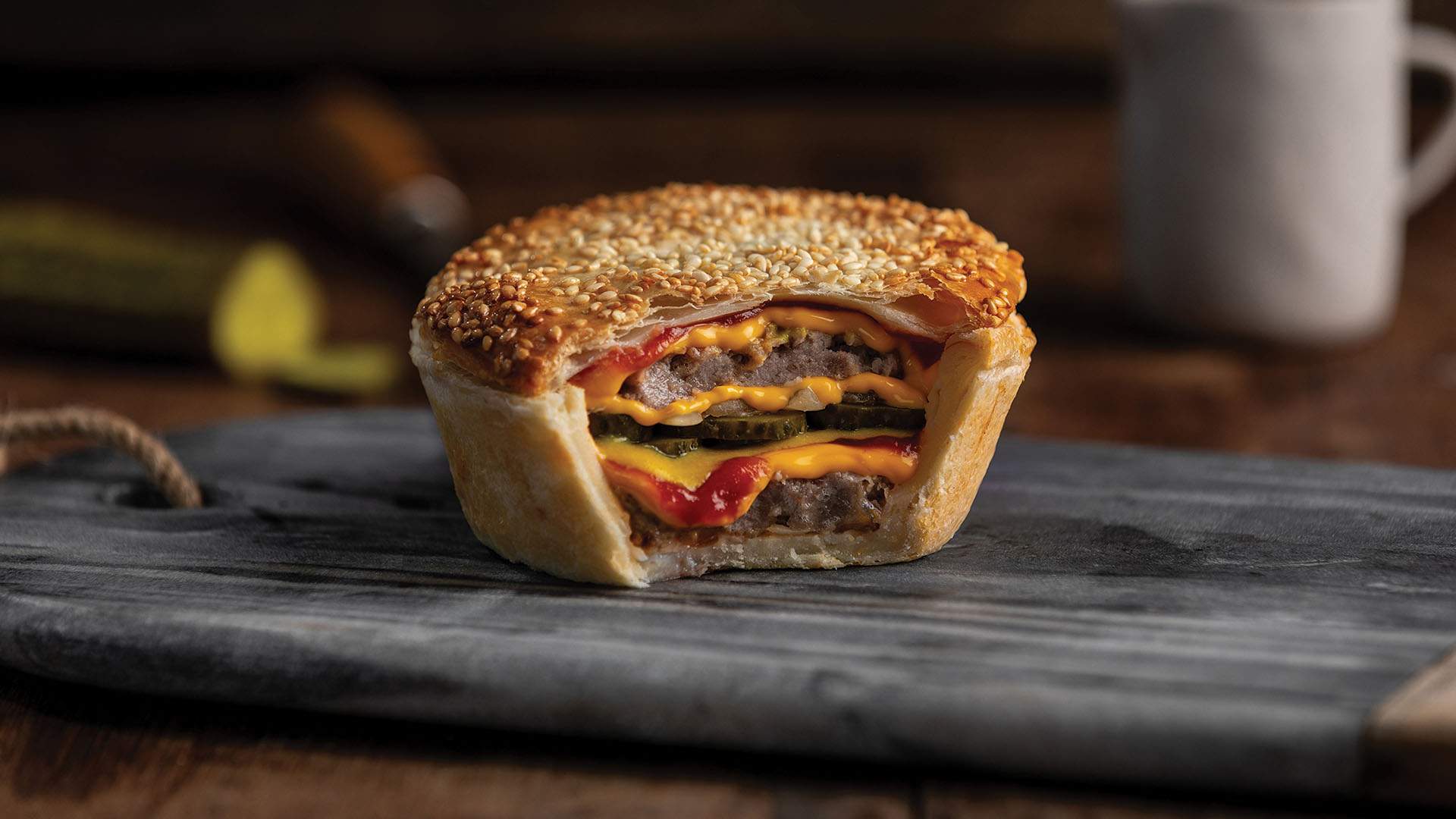 Banjo's Bakery Cafe Has Brought Back Its Double Cheeseburger Pie for a Limited Time