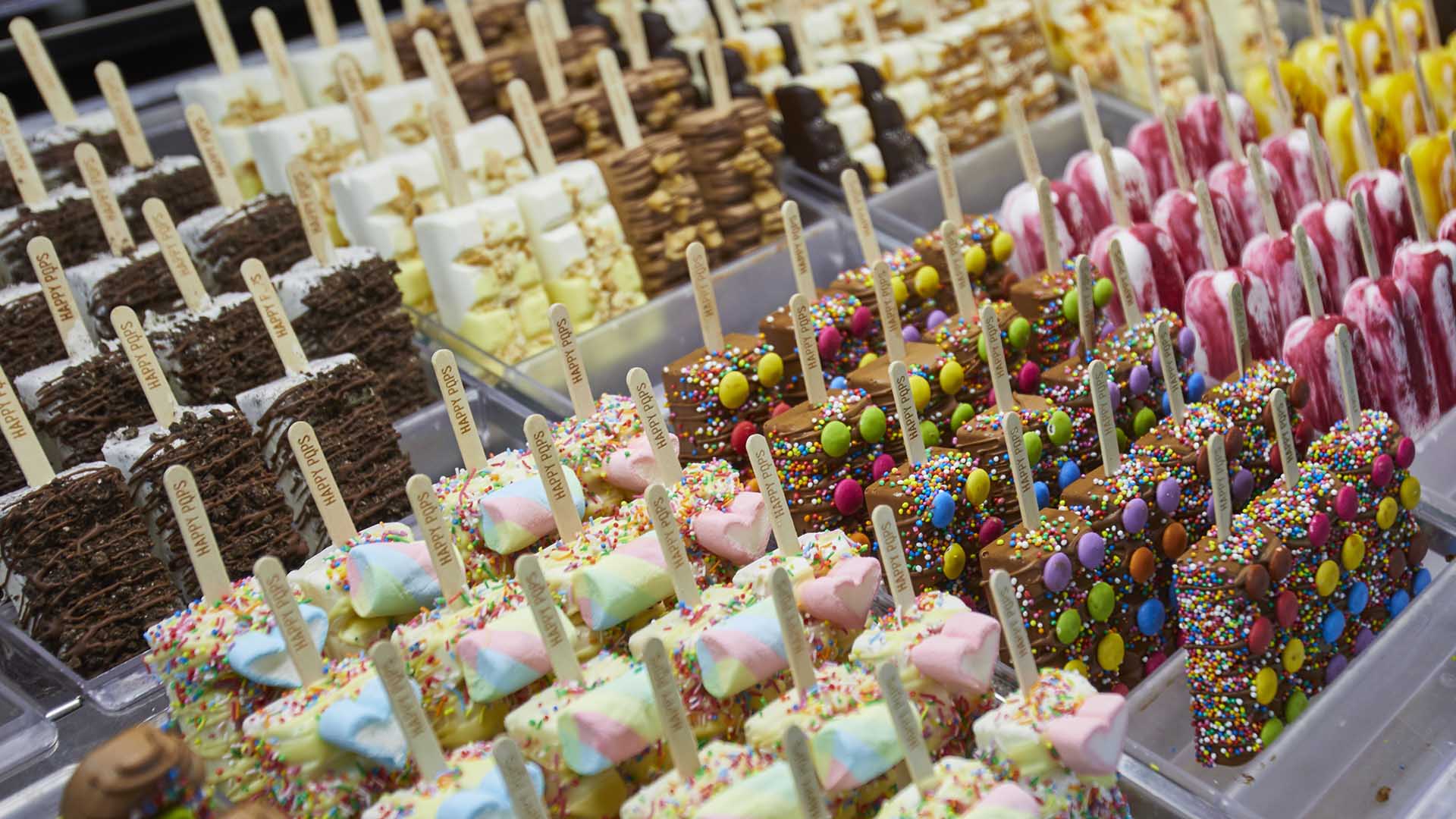 Happy Pops selection - home to some of the best gelato in Brisbane - and the best ice cream in Brisbane