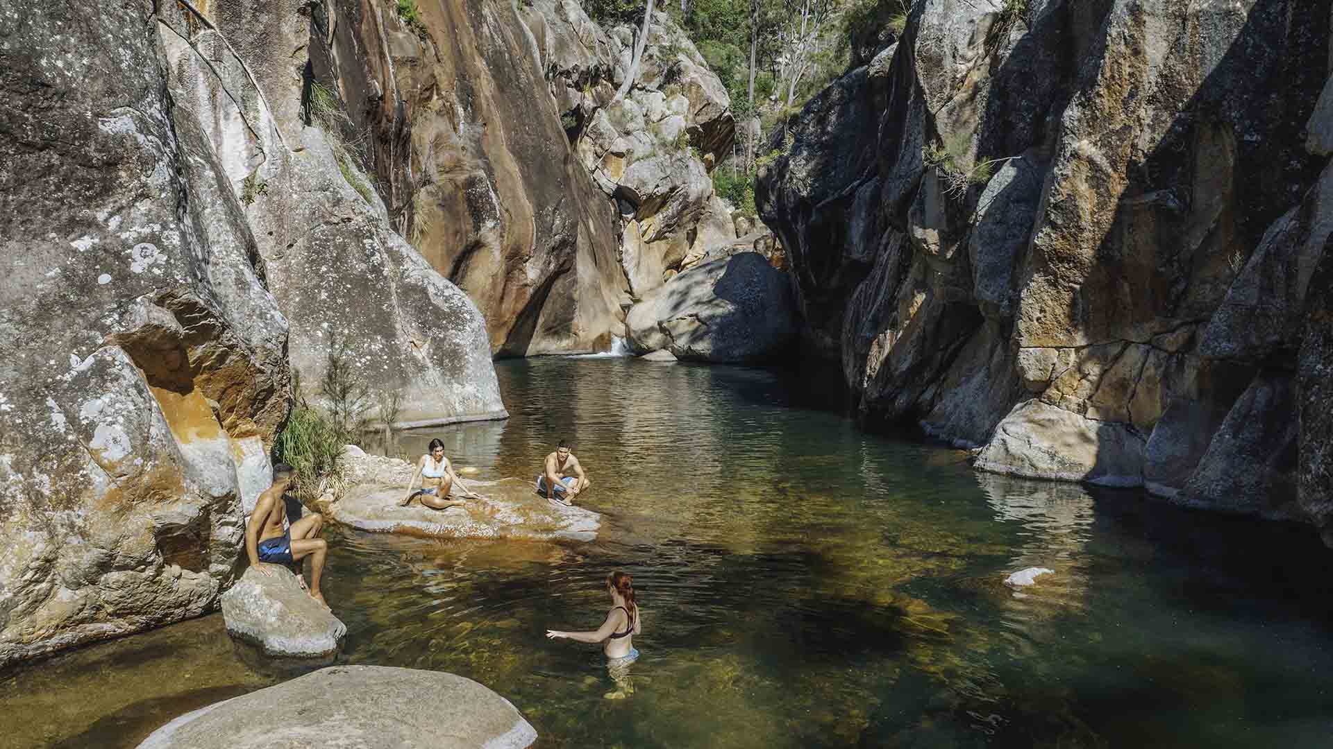 Lower Portals, Mount Barney Lodge - one of the best Brisbane rivers for swimming in.