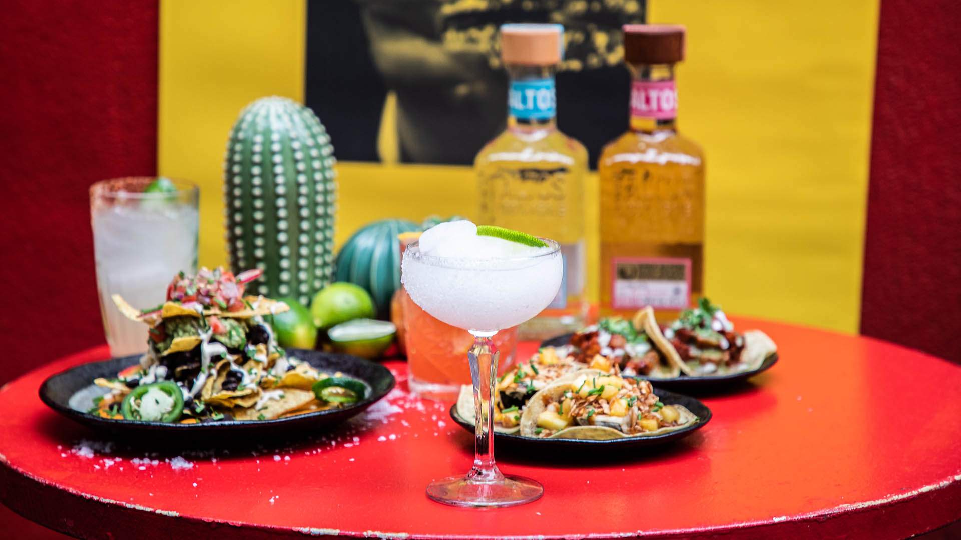 Frozen margaritas and mexican eats at Bad Hombre. 