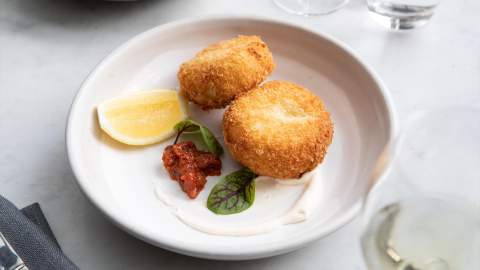 Fish cakes at Love Fish - Sydney seafood restaurant.